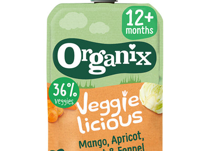 Organix Veggielicious mango apricot carrot 12m+