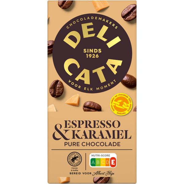 Delicata Reep espresso & karamel pure chocolade