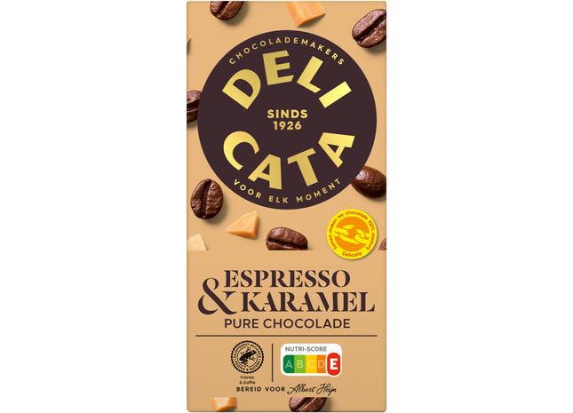 Delicata Reep espresso & karamel pure chocolade