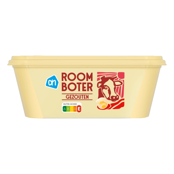 Salted butter in tub