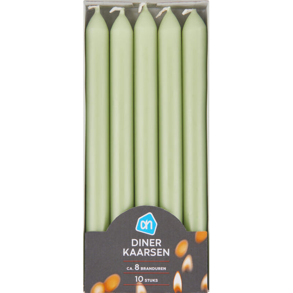 Dinerkaarsen groen 8 branduren