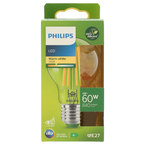 Philips LED bulb standard E27 60W clear