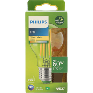 Philips Led fil standaard E27 60W helder