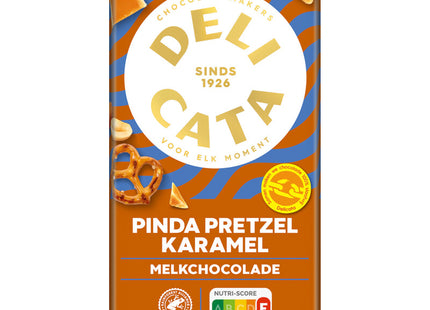 Delicata Reep pinda pretzel karamel melkchocolade