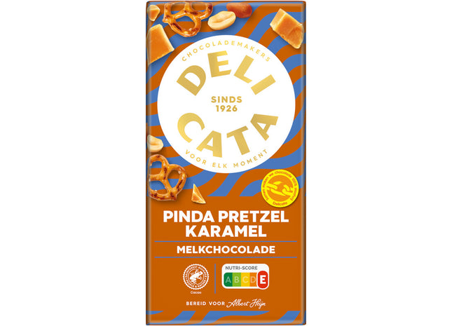 Delicata Reep pinda pretzel karamel melkchocolade