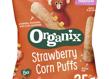 Organix Bio corn puffs strawberry