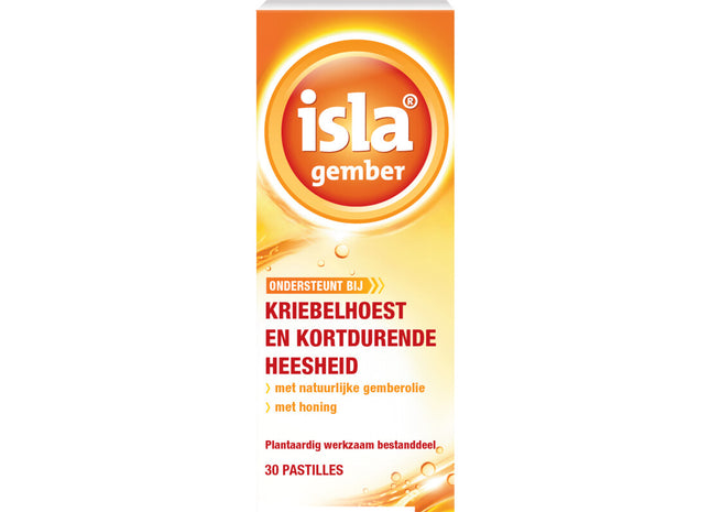 Isla Gember zuigtablet tegen kriebelhoest