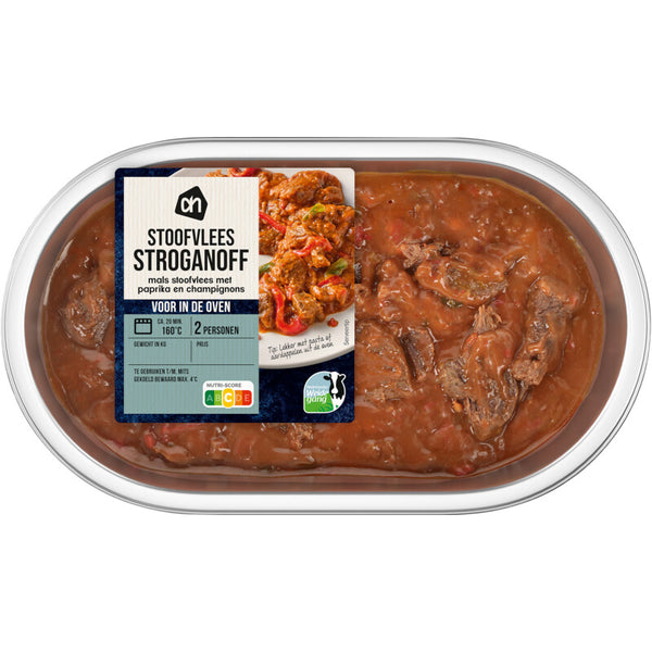 Voor in de oven stoofvlees stroganoff
