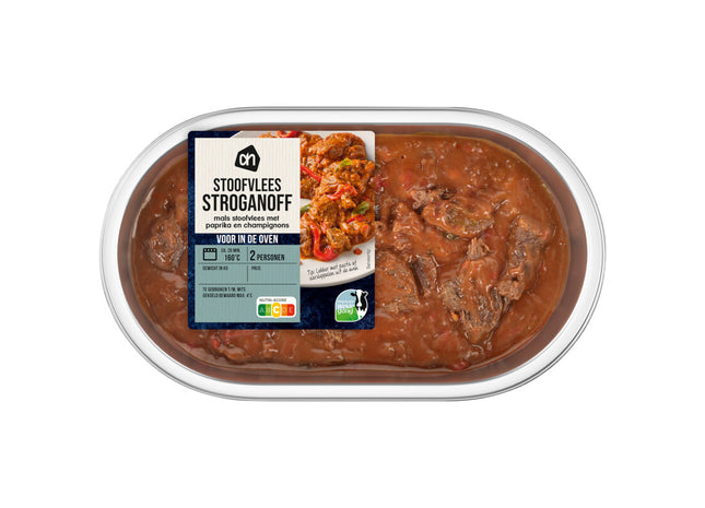 Voor in de oven stoofvlees stroganoff