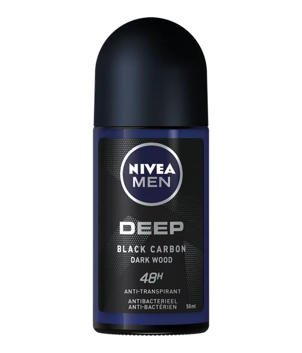 NIVEA Men deep black carbon dark wood roller