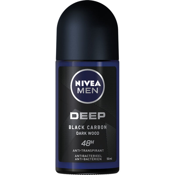 NIVEA Men deep black carbon dark wood roller