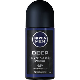 NIVEA Men deep black carbon dark wood roller