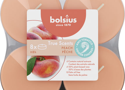 Bolsius Maxilichten true anti tabak peach 8 uur