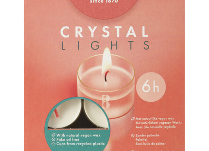 Bolsius Waxinelichtjes clear cup 6 branduren