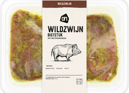 Wildzwijn biefstuk met mosterdmarinade