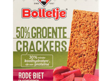 Bolletje 50% vegetable crackers beetroot
