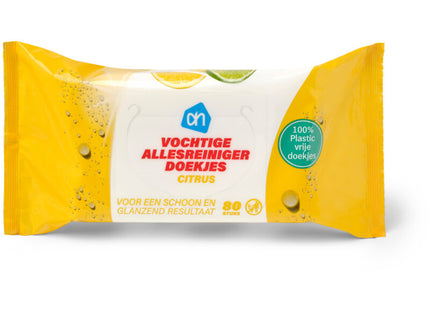 Moist all-purpose cleaner wipes citrus