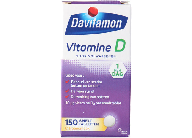 Davitamon Vitamine D smelttabletten citroen