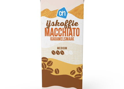 Iced coffee macchiato caramel flavor