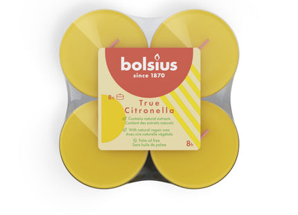 Bolsius Fragrance tea lights true citronella 8 hours