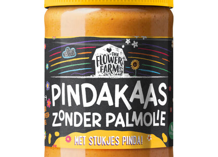 Flower Farm Pindakaas zonder palmolie met stukjes