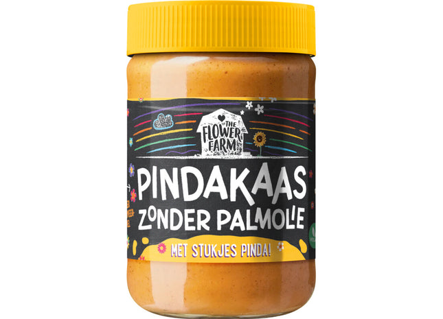 Flower Farm Pindakaas zonder palmolie met stukjes