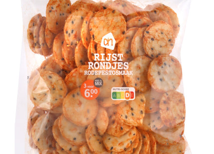 Reis rundet den Geschmack des roten Pestos ab