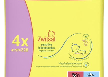 Zwitsal Sensitive wipes 4-pack