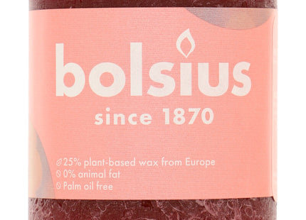 Bolsius Rustikale Kerze Burgunderrot 8cm