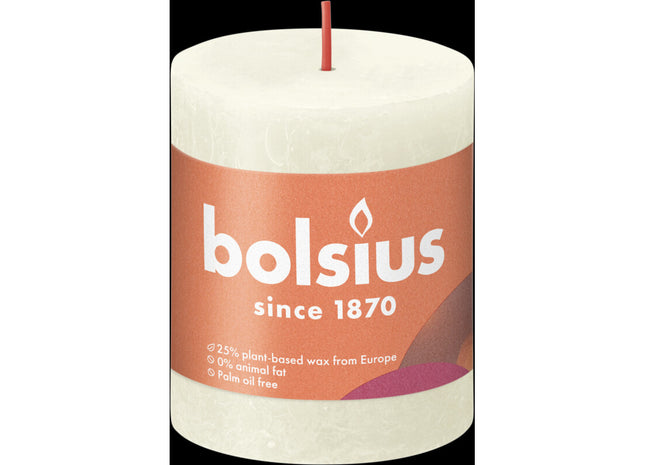 Bolsius Rustieke kaars ivoor 8cm