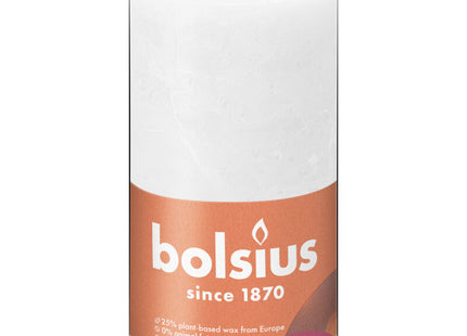 Bolsius Rustieke kaars wit 13cm