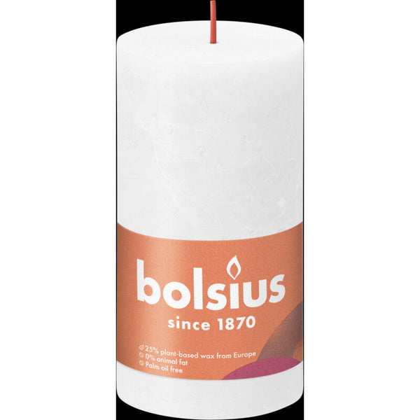 Bolsius Rustikale Kerze weiß 13cm