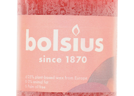 Bolsius Rustieke kaars 8cm rood