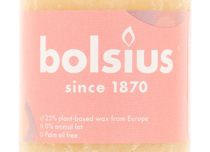 Bolsius Rustieke kaars beige 8cm