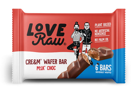 Love Raw Cream wafer bar milk choc