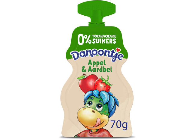 Danoontje Knijpyoghurt appel en aardbei