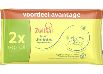 Zwitsal Baby lotion billendoekjes 2-pack