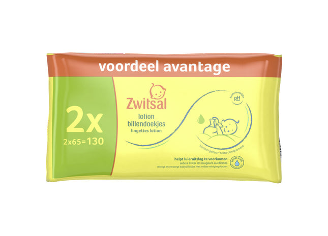 Zwitsal Baby lotion billendoekjes 2-pack