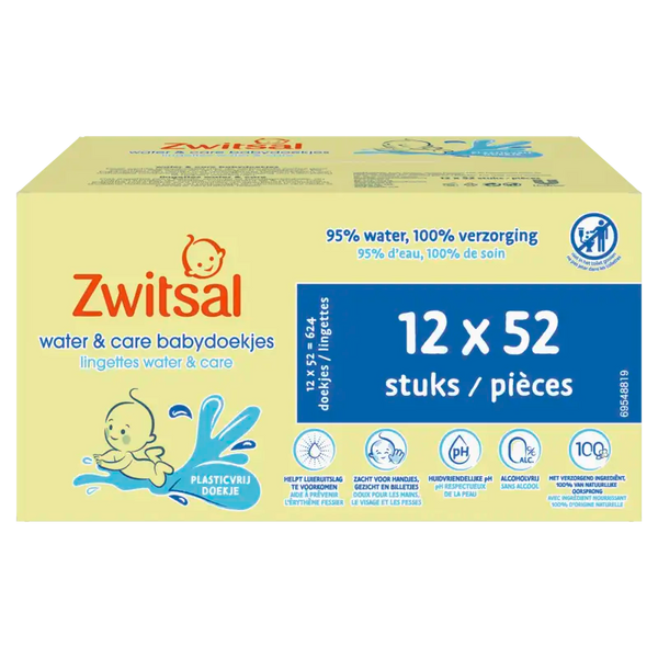 Zwitsal Water&care babydoekjes zwitsal geur