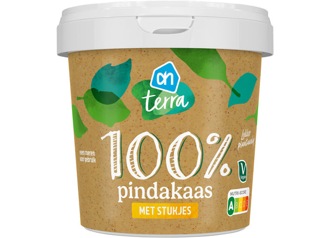 Terra Plantaardig 100% pindakaas met stukjes