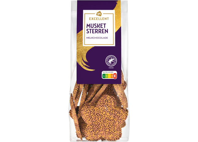 Excellent Musketsterren melkchocolade goud