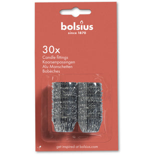 Bolsius Kerzenbeschläge silber
