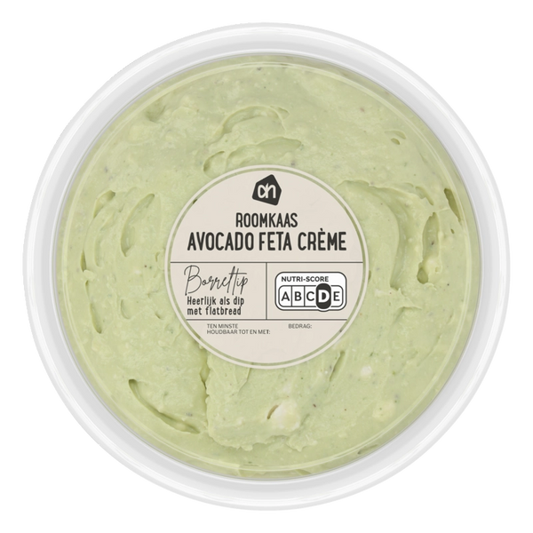 Roomkaas avocado feta crème