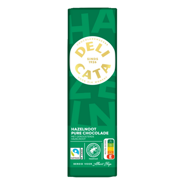 Delicata Reep pure chocolade hazelnoot