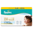 Pampers Aqua soft touch wipes 9-pack