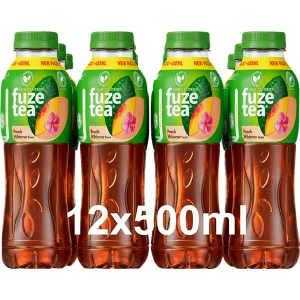 Fuze Tea Black tea peach hibiscus 12-pack