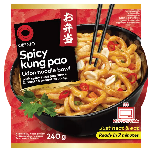 Obento Spicy Kung Pao Udon Noodle Bowl