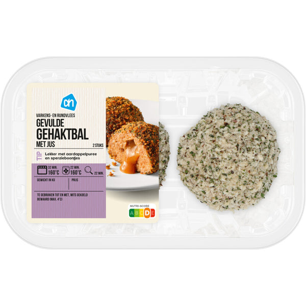 Gevulde gehaktballen met jus