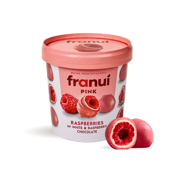 Franui Raspberry in white and raspberry chocolate