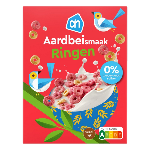 Aardbeismaak ringen 0% toegevoegd suiker